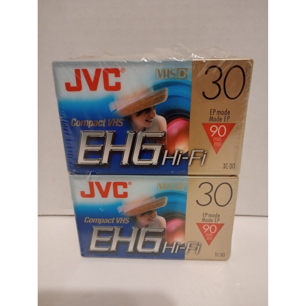 4 Pack JVC TC-30 Compact VHS-C Camcorder Tape 90 Min. Hi-Fi EHG 30 *NEW SEALED*